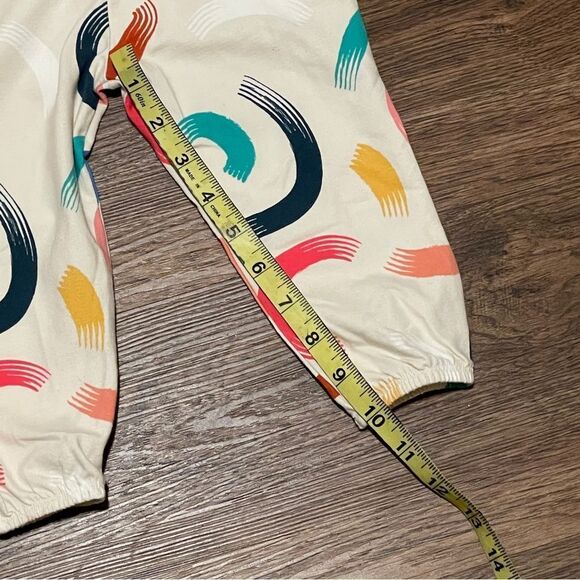 NWT Dot Dot Smile Short Sleeve Paint Strokes Romper Cream and Multicolor Size 2T - Picture 8 of 13